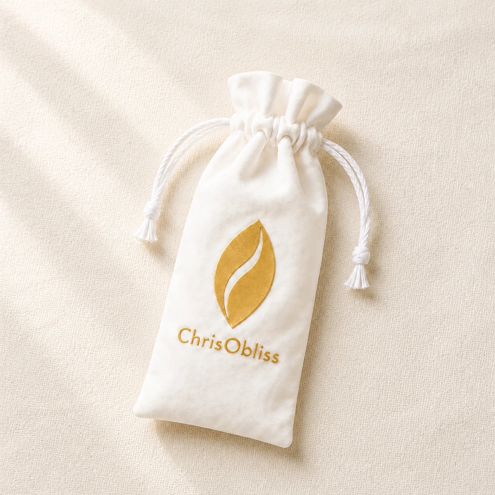 White velvet pouch for the Presence Anchor.